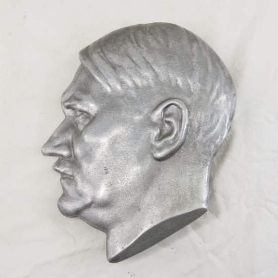 Adolph Hitler cast metal bust 8"