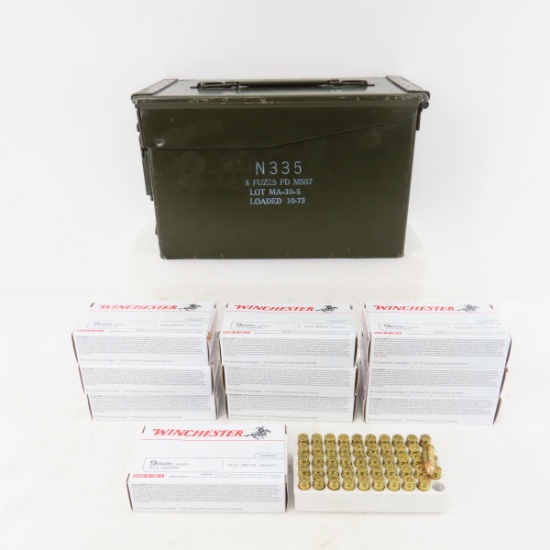 Ammunition 500 rounds Winchester 9mm Luger