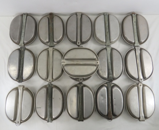 16 1940's-80's US Military mess kits, no utensils
