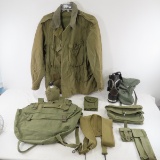 US Military field jacket, bags, ammo, pouches