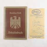 WWII German Arbeitsbuch employee record book