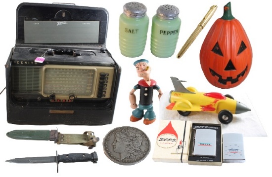 5-22 Coins, Knives, Collectibles & Antiques