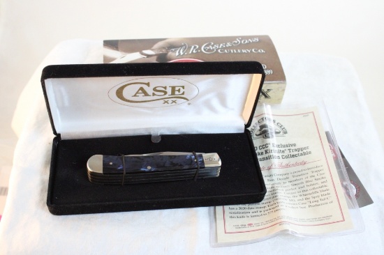 CASE XX 2020 CCC Blue Smoke Kirinite Trapper Knife | Online Auctions ...
