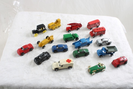 18 Miniature Metal Toy Vehicles Japan & Other