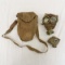 WWII German Ledermaske Gas Mask with bag