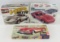 3 Vintage Corvette Model Kits, Open Boxes