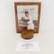 Hank Aaron autographed photo on plaque
