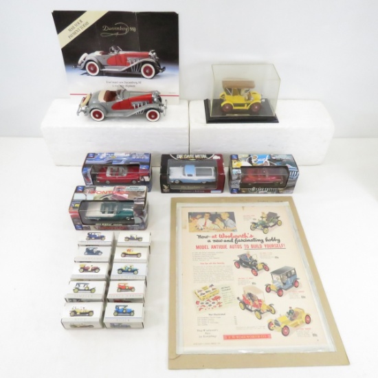 16 Die Cast Metal Cars, Danbury, New-Ray & More