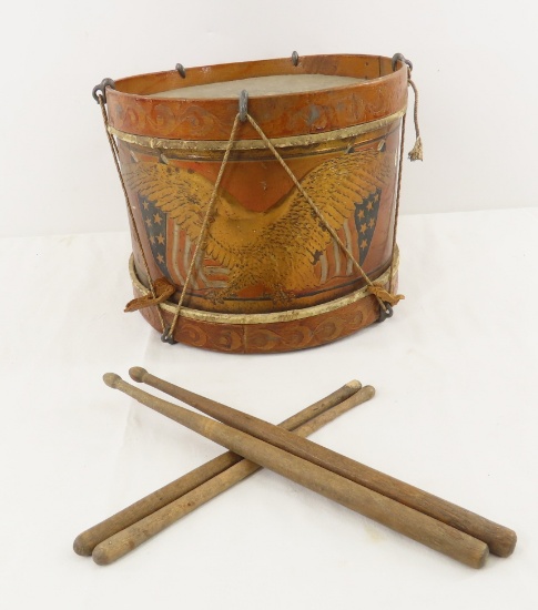 Vintage American Eagle Flag Drum