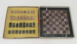 Vintage Marble Chess Set in Box, Unmarked