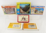 6 HO scale Unbuilt Structure Kits