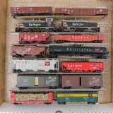 12 HO scale Burlington Route Freight cars