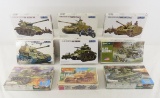 9 Military Army Tank Model Kits, German & U.S.