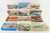 12 Vintage Airplane Model Kits, German & More