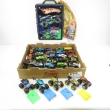 45 1:64 Diecast Monster Trucks, Case, Accessories
