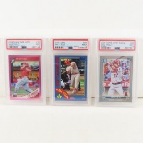 2018, 2019, 2020 Mike Trout PSA 9 graded cards