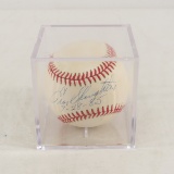 Enos Slaughter 7-28-85 autographed baseball