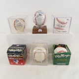 5 Autographed Baseballs