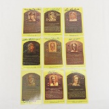 9 Autographed HOF Gold Plaque Postcards