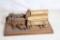 Wood Carving Oxen Logging Wagon Folk Art