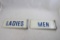 Vintage Men's & Ladies Gas Station Bathroom Signs
