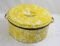 Enamelware Yellow Swirl Dutch Oven