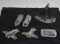 5 Glass Candy Containers, & Glass Paperweight