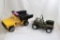 2 Tonka Pressed Steel Jeep & Dump Truck