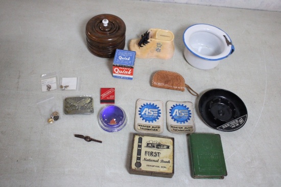 Banks, Advertising Items, Military Pins & More