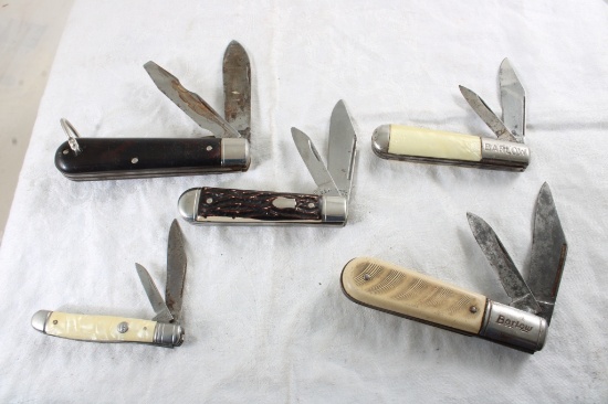 5 Pocket Knives Barlow, Colonial, Imperial