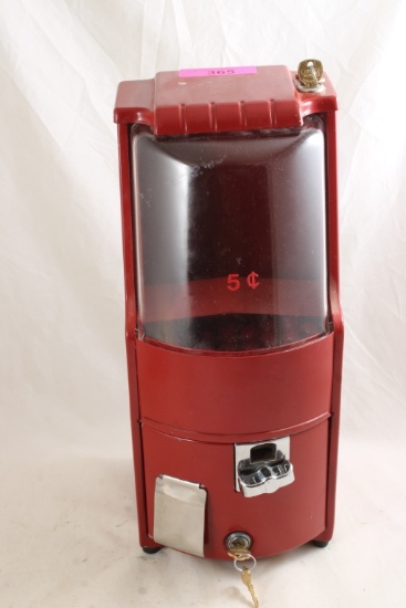 Northwestern Jet 5 Cent Gumball Machine w/2 Keys
