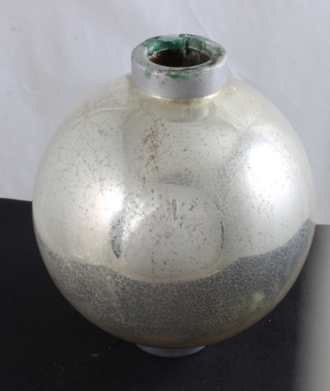 Mercury Glass Lightening Rod Ball 5.75" Tall