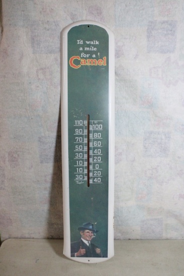 Metal "I'd Walk A Mile For a Camel" Thermometer