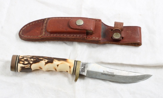 Schrade Super Sharp  #153 UH in Leather Sheath