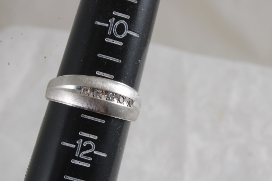 14kt White Gold Men's Ring Size 11, 6gtw