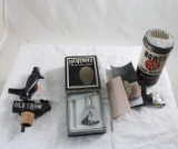 Tube Repair, Old Crow Bottle Stopper, Hair Clipper