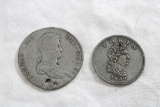1814 Spanish Reale Coin, 1820 Northwest Co. Token