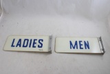 Vintage Men's & Ladies Gas Station Bathroom Signs