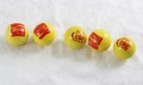 5 Coca Cola Advertising Marbles- swirl glow glass