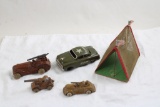 Barclay Military Cannons, Tent,  Army Car