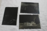 3 Glass Plate Negatives 5x7 B&W Steam Engines