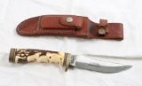 Schrade Super Sharp  #153 UH in Leather Sheath