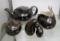 Red Wing Town & Country Teapot, Sugar, Creamer,S&P