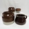 1 Small Omar & 3  Assorted Stoneware Bean Pots