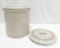 1 Gallon Unmarked Stoneware Crock and 2 Lids