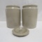2 1 Qt Stoneware Snuff Jars & 1 Lid