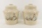 2 Red Wing Bob White Cookie Jars with Lids