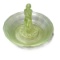 Sowerby Uranium Satin Glass Flower Frog & Bowl