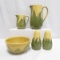 Shawnee Pottery Corn Pitcher, Creamer, Bowl, S&P