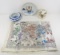 Asian Plate, Vase, Humidor & Tablecloth